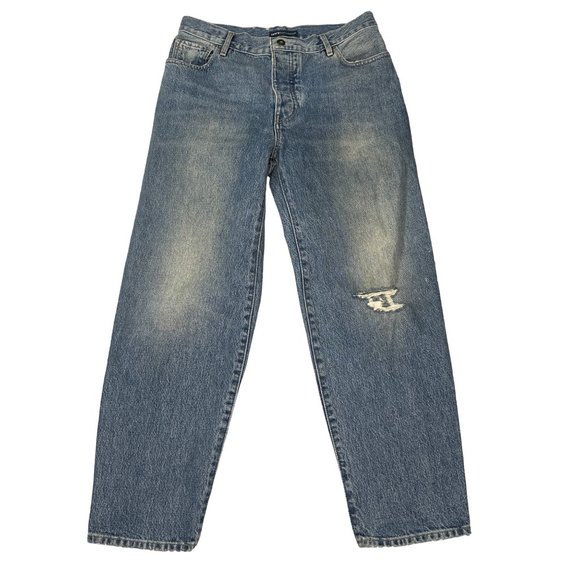 Vintage Levis Jeans Womens 27 High Waist Blue Denim Cropped Jane Button Fly - Picture 4 of 16